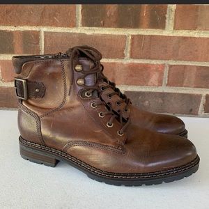 Alfani SYD Brown True Leather Lace-up Ankle  Boots Men's US size 8 M